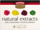 Queen Food Colouring Natural Extracts 4 x 7ml