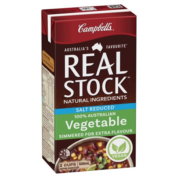 Campbell's Real Stock Vegetable Salt Reduced 500ml