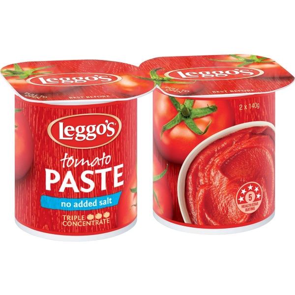 Leggo's Tomato Paste Tub No Added Salt 2 Pack 280g