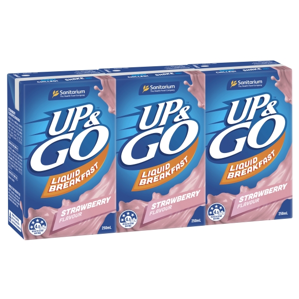 Sanitarium Up & Go Strawberry 3 x 250ml