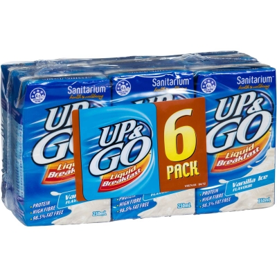 Sanitarium Up & Go Vanilla Ice 6 x 250ml