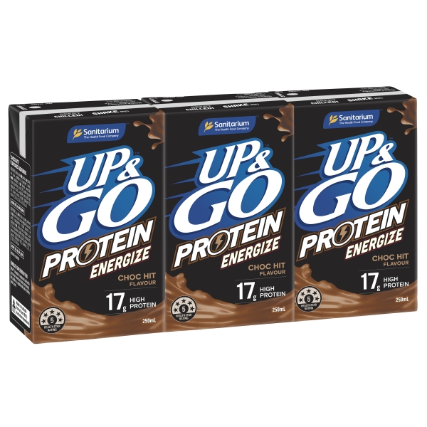 Sanitarium Up & Go Protein Energize Choc 3 x 250ml