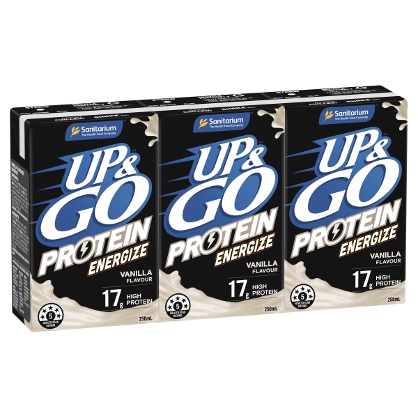 Sanitarium Up & Go Energize Vanilla 3 x 250ml