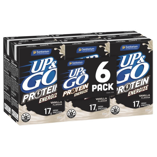 Sanitarium Up & Go Protein Energize Vanilla 6 x 250ml