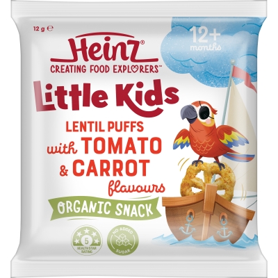 Heinz Little Kids Lentil Puffs Tomato & Carrot 12+ Months 12g