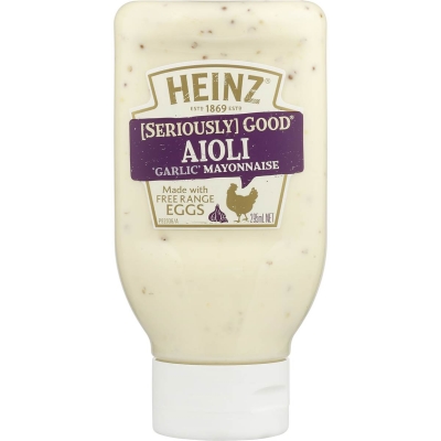 Heinz Mayonnaise Aioli Squeeze 295ml