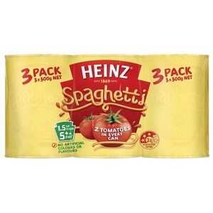 Heinz Spaghetti Tomato & Cheese 3 x 300g