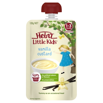 Heinz Little Kids Vanilla Custard Pouch 1-3 Years 120g