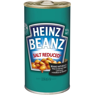 Heinz Baked Beans Tomato Sauce Salt Reduced 555g