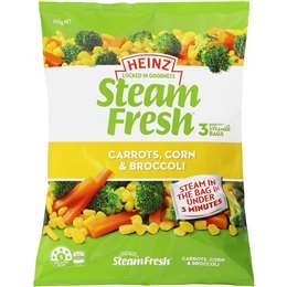 Heinz Steam Fresh Carrots Corn & Broccoli 450g