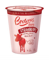 Brownes Yoghurt Natural Strawberry 170g