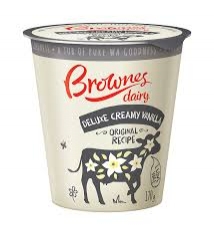 Brownes Yoghurt Vanilla Deluxe Creamy 170g