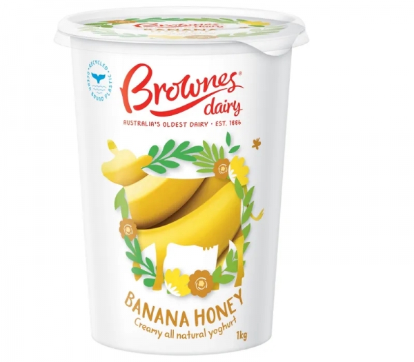 Brownes Yoghurt Banana Honey 1kg