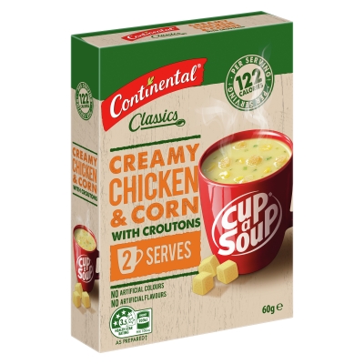 Continental Cup A Soup Creamy Chicken & Corn With Croutons 2 Serves 60g