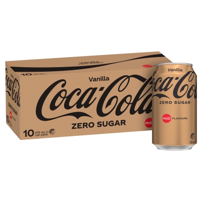 Coca Cola Zero Sugar Vanilla 10 x 375ml Cans