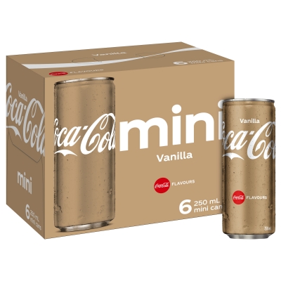 Coca Cola Vanilla 6 x 250ml Mini Cans