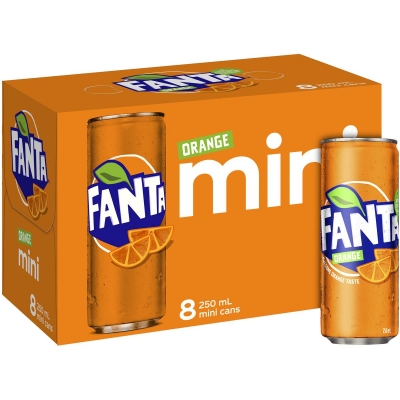 Fanta Orange 6 x 250ml Mini Cans