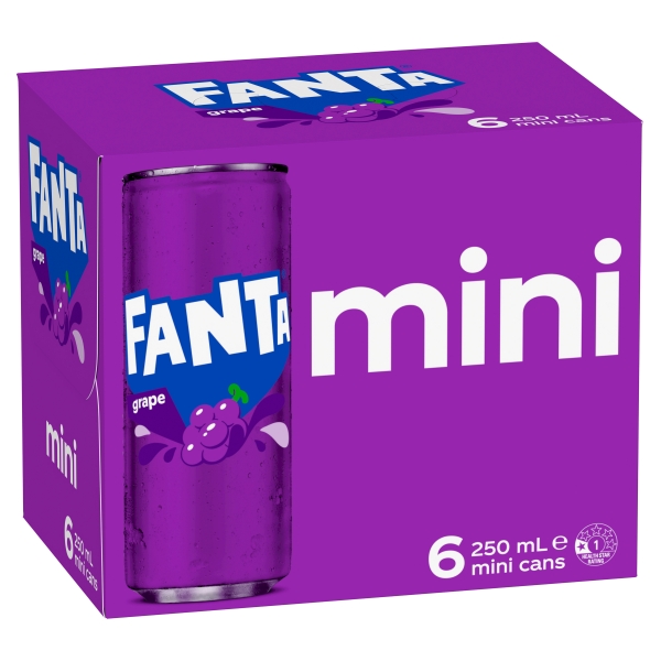 Fanta Grape 6 x 250ml Mini Cans