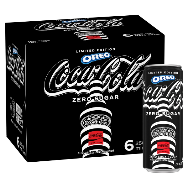 Coca Cola Zero Sugar Oreo Mini Cans 6 x 250mL