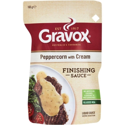 Gravox Liquid Finishing Sauce Peppercorn With Cream 165g