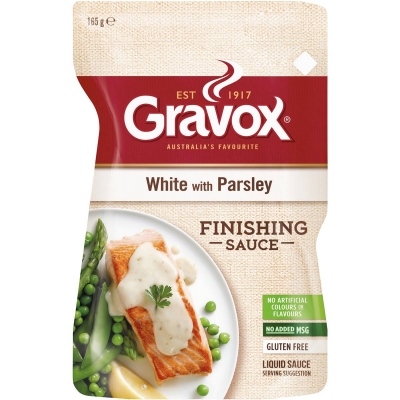 Gravox Liquid Finishing Sauce White With Parsley 165g