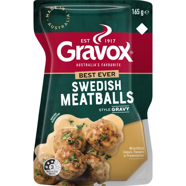 Gravox Best Ever Swedish Meatballs Style Liquid Gravy 165g