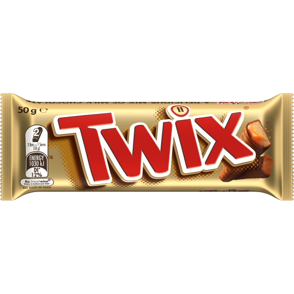 Twix Bar Twin Pack 50g