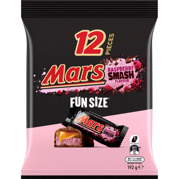 Mars Raspberry Smash Fun Size Sharepack 12 Pack 192g