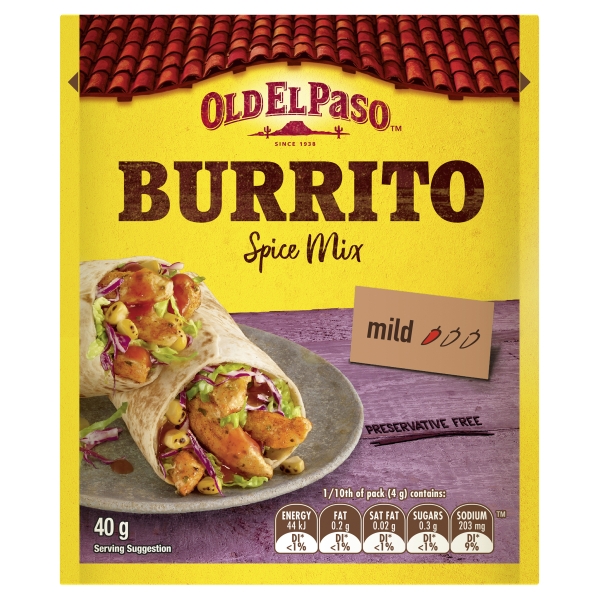 Old El Paso Burrito Seasoning Mix 40g