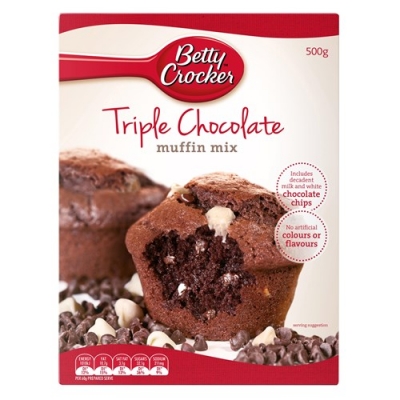 Betty Crocker Muffin Mix Triple Chocolate 500g