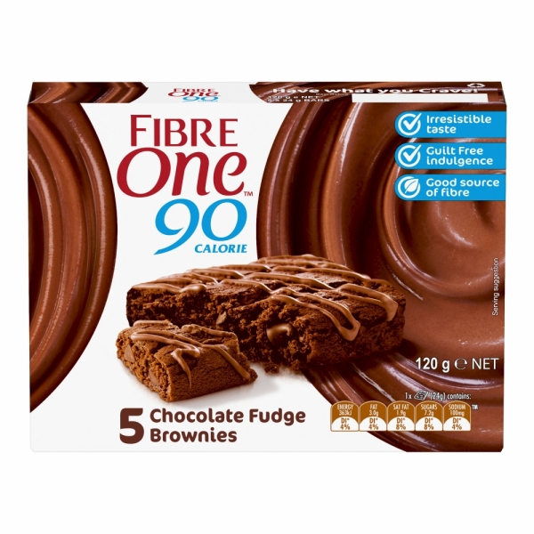 Fibre One Chocolate Fudge Brownies 5 Pack 120g