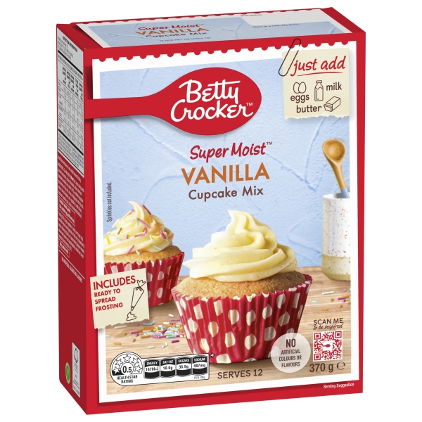 Betty Crocker Super Moist Vanilla Cupcake Mix 370g