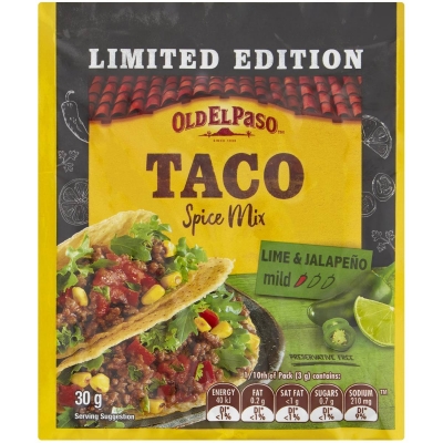 Old El Paso Spice Mix Lime & Jalapeno 30g