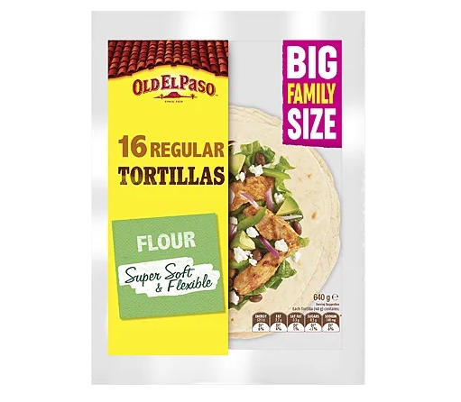 Old El Paso Tortillas 16 Pack 640g