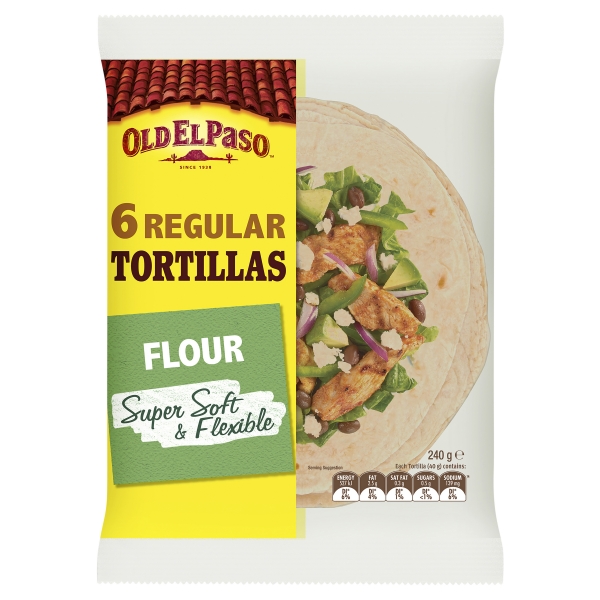 Old El Paso Regular Tortillas 6 Pack 240g