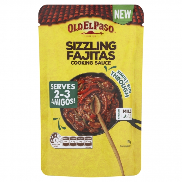 Old El Paso Sizzliong Fajitas Cooking Sauce 170g