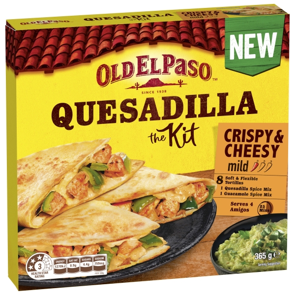 Old El Paso Quesadilla Crispy & Cheesey Kit 8 Pack 365g