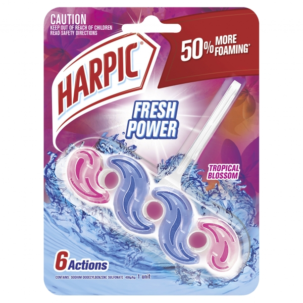 Harpic Under The Rim Fresh Power 6 Tropical Blossom 35g