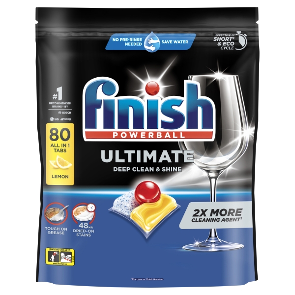 Finish Ultimate Dishwashing Tablets Lemon 80 Pack