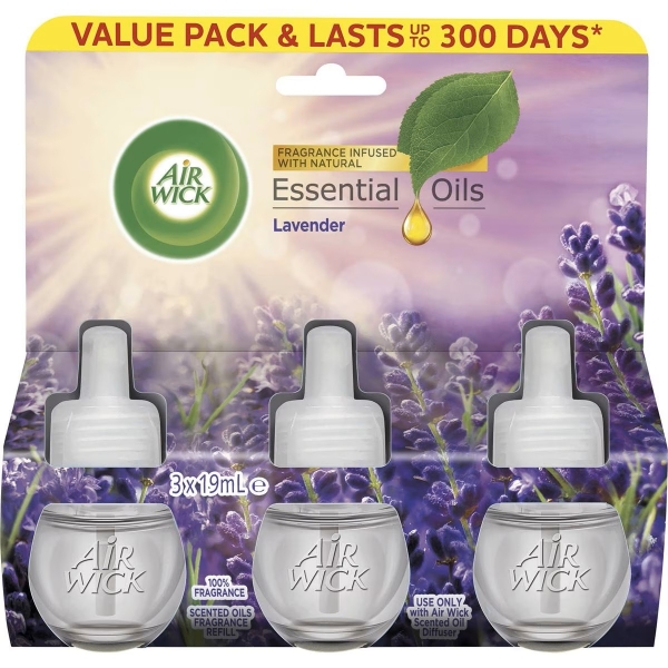 Air Wick Essential Oils Refill Lavender 3 Pack 19ml