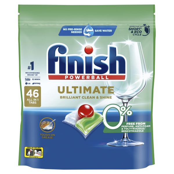 Finish Quantum Ultimate Pro 0% Dishwashing Tablets 46 Pack