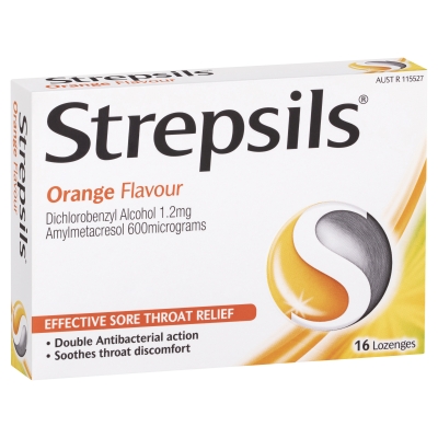 Strepsils Orange Lozenges 16 Pack