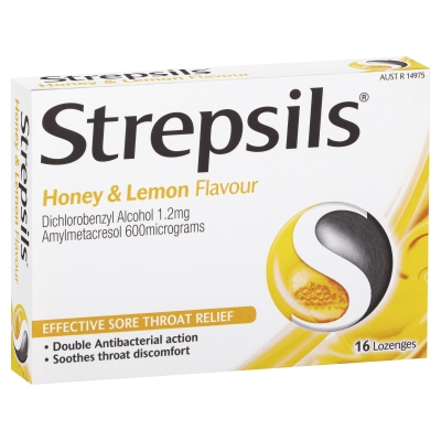 Strepsils Honey & Lemon Lozenges 16 Pack