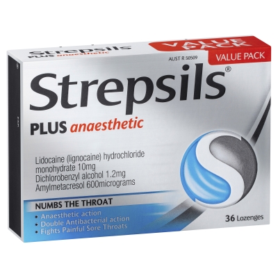 Strepsils Plus Anaesthetic Lozenges 36 Pack