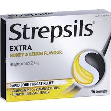 Strepsils Extra Lozenges Honey & Lemon 16 Pack