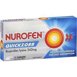 Nurofen Quickzorb Caplets 12 Pack