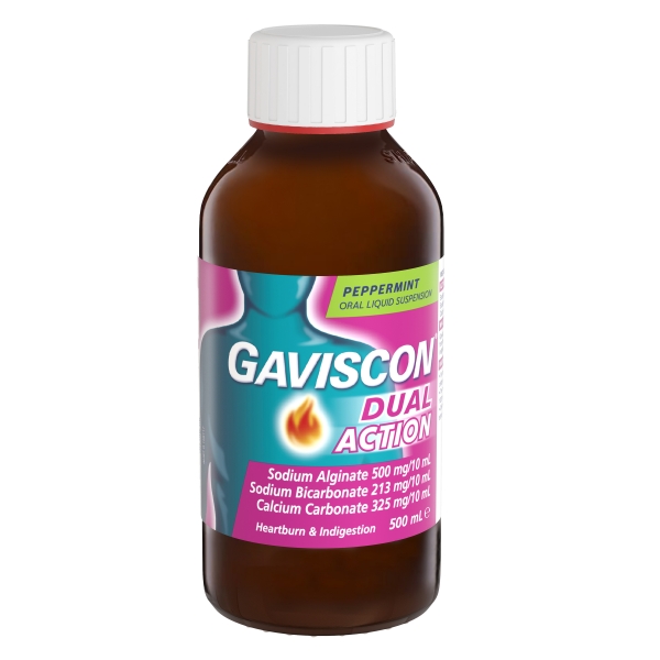 Gaviscon Dual Action Liquid Peppermint 500ml