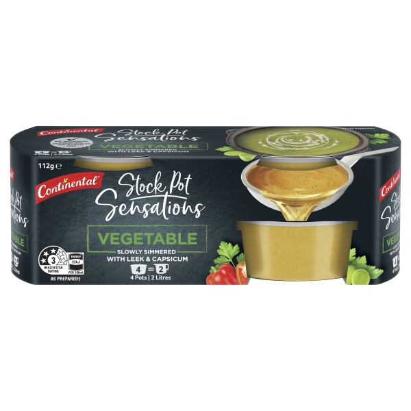 Continental Stock Pot Sensations Vegetable Concentrate 4 Pack 112g