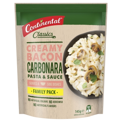 Continental Pasta & Sauce Creamy Bacon Carbonara 145g