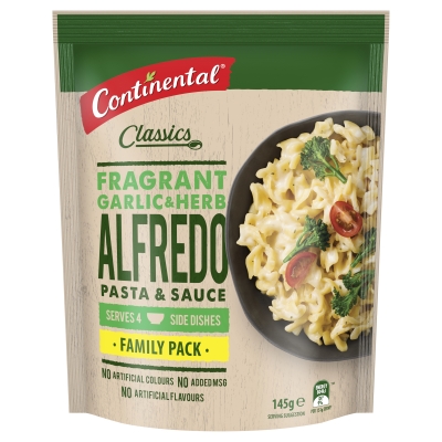 Continental Pasta & Sauce Alfredo Garlic & Herbs 145g